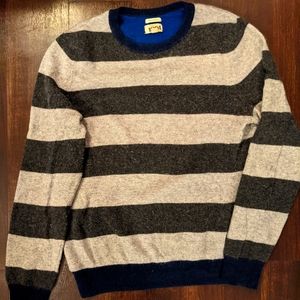 Gray and Blue 1901 Striped Sweater XL